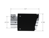 Universal Carbon Fiber Tip 4" OD 2.5" Inlet 6.5" L - View 2 | Dirty Garage