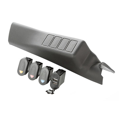 Rugged Ridge A-Pillar Pod Kit 3 Switch USB 11-18 JK/JKU - View 5 | Dirty Garage