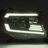 2005-2011 Tacoma Luxx-Series Crystal Alpha Black Headlights Activation Light DRL - View 6 | Dirty Garage