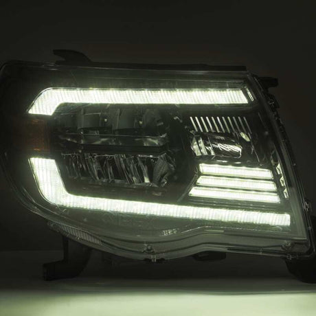 2005-2011 Tacoma Luxx-Series Crystal Alpha Black Headlights Activation Light DRL - View 6 | Dirty Garage