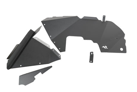 Rugged Ridge Inner Fender Liners Frnt Aluminum Black 18-20 Jeep Wrangler JL - View 2 | Dirty Garage