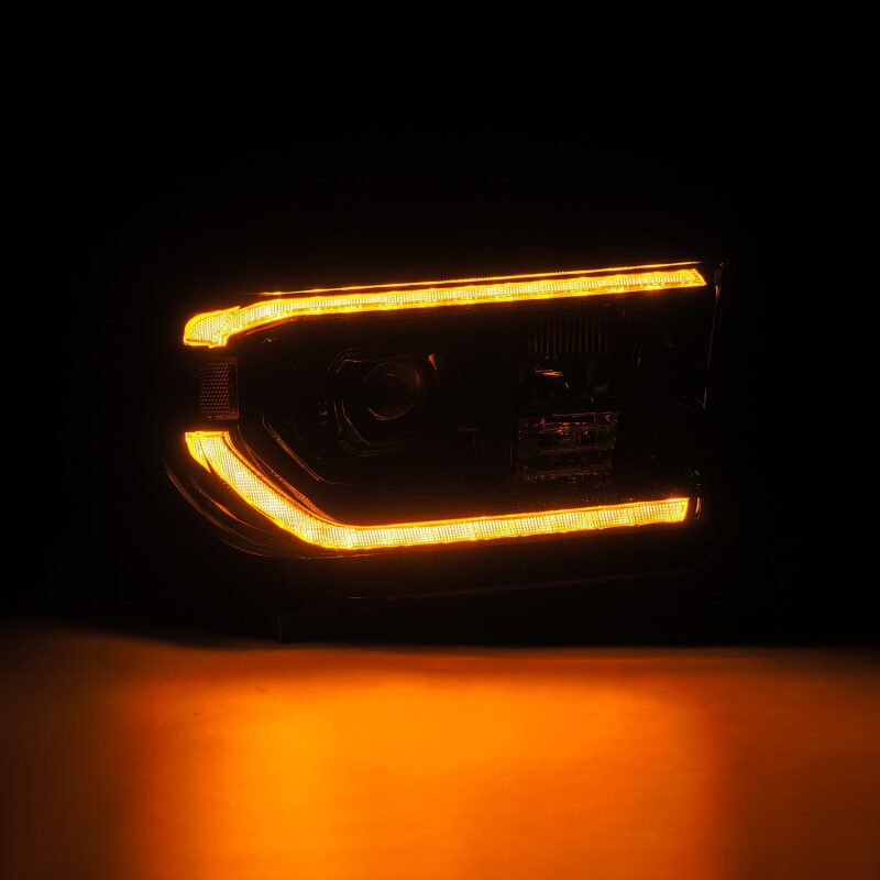 2007-2017 Tundra Sequoia Luxx-Series LED Projector Alpha-Black Headlight Active Light Sequence Signal DRL - View 5 | Dirty Garage