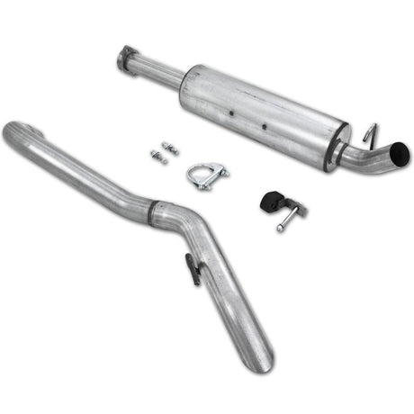 2004-2006 Wrangler Unlimited 4.0L I-6 Cat Back Single Aluminized Exhaust - View 4 | Dirty Garage
