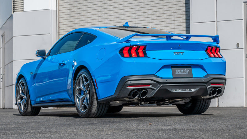 Borla 2024 Ford Mustang GT 5.0L V8 3 in ATAK Catback Non-Active Exhaust- Black Chrome Quad Tip - View 2 | Dirty Garage