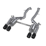 MBRP 18-22 BMW M2 Competition 3.0L T304 SS 3in Resonator-Back Exhaust Quad Rear w/ Carbon Fiber Tips - View 2 | Dirty Garage