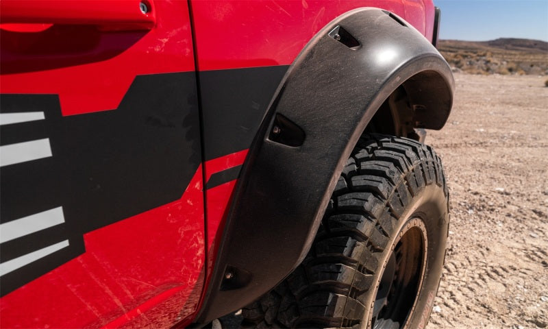 2021-2025 Bronco 4-Door Pocket Style Fender Flares 4pc - Black - View 8 | Dirty Garage