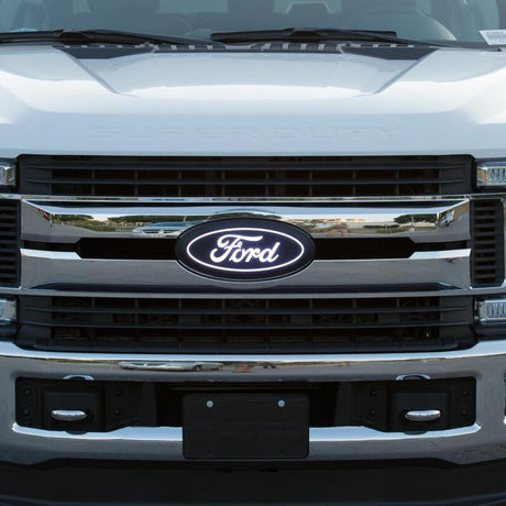 2017-2020 Super Duty Front Luminix Ford LED Emblem - w/o Camera CutOut - View 5 | Dirty Garage