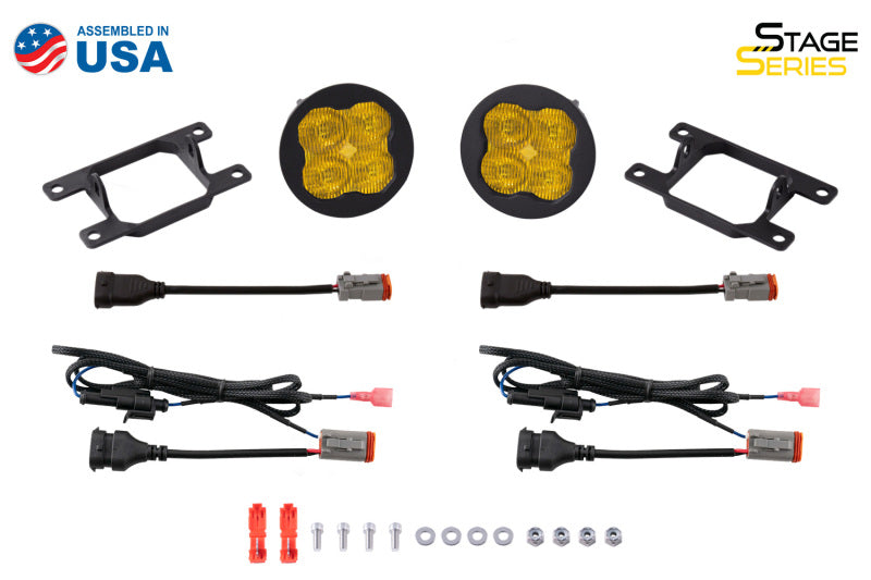 2004-2020 Subaru SS3 Pro Type A Yellow SAE Fog Light Kit - View 9 | Dirty Garage