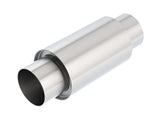 Borla 3 -1/2in In/Out x 5in Round x 8in Long XR-1 Sportsman Shorty Racing Muffler - View 3 | Dirty Garage