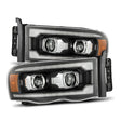 2002-2005 Ram HD Luxx-Series LED Projector Headlights Plank Style Black Activation Light Sequential Signal | Dirty Garage