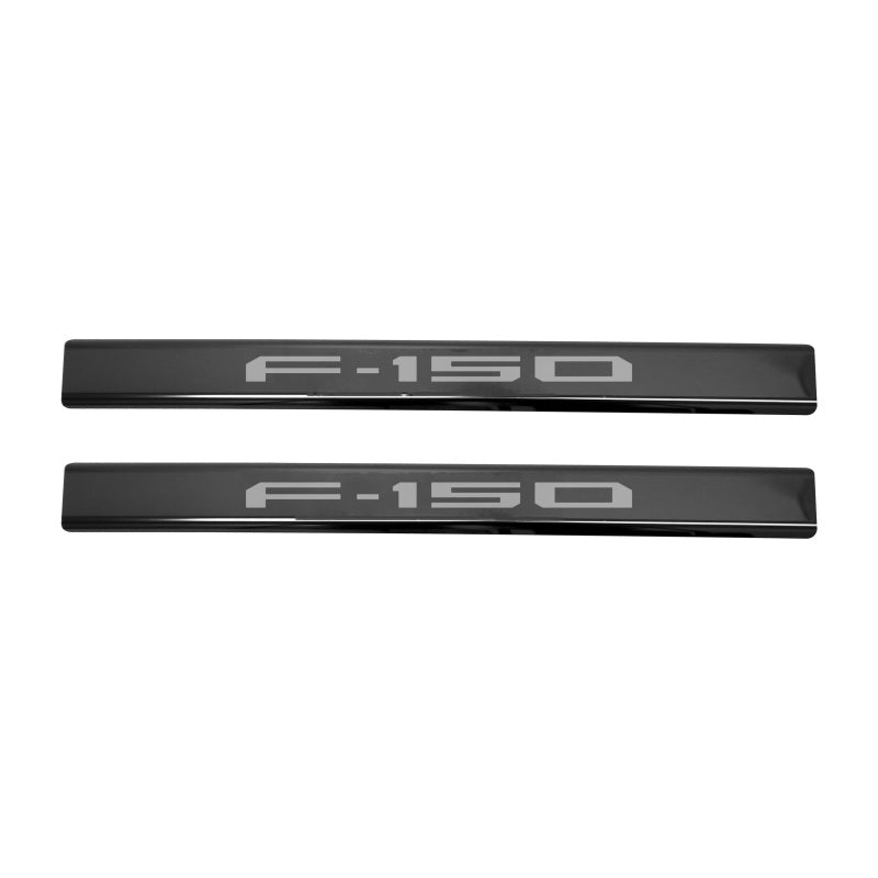 2015-2020 F-150 Super Crew Black Platinum Door Sills w/ F-150 Etchinng 4-Piece | Dirty Garage