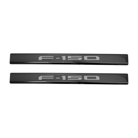 2015-2020 F-150 Super Crew Black Platinum Door Sills w/ F-150 Etchinng 4-Piece | Dirty Garage