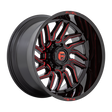 Fuel Hurricane Gloss Black Milled w/ Red Tint Wheel (D808) | Dirty Garage