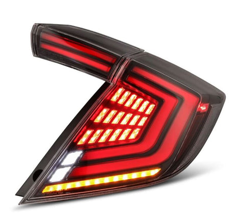 2016-2021 Civic Hatchback Type-R FK8 Nova-Series LED Tail Lights Alpha Black - View 4 | Dirty Garage