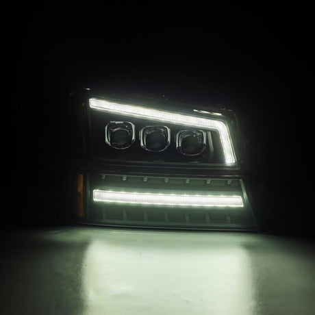 2003-2006 GM Truck Avalanche Black Nova-Series LED Projector Headlights - View 5 | Dirty Garage