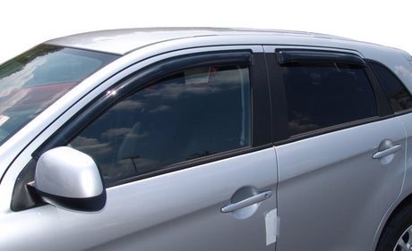 2011-2013 Outlander Sport Ventvisor Outside Mount Window Deflectors 4-Piece Smoke - View 3 | Dirty Garage