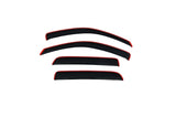 2005-2011 Dakota Quad Cab Front & Rear Window Deflectors 4-Piece Smoke - View 10 | Dirty Garage