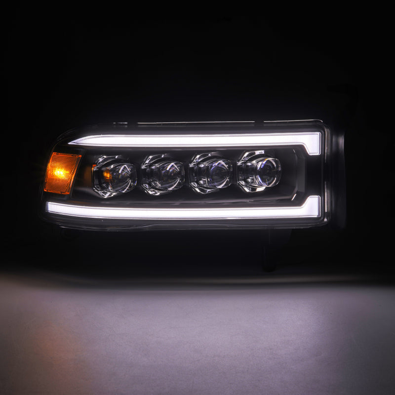 1994-2001 Ram 1500 Nova-Series LED Projector Black Headlights Sequential Signal Smooth Body DRL - View 4 | Dirty Garage