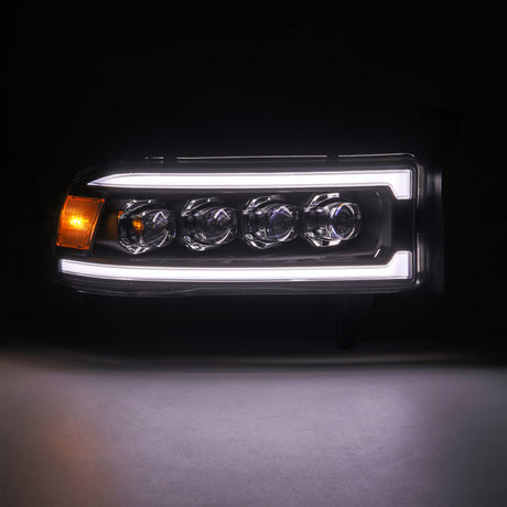 1994-2001 Ram 1500 Nova-Series LED Projector Black Headlights Sequential Signal Smooth Body DRL - View 4 | Dirty Garage
