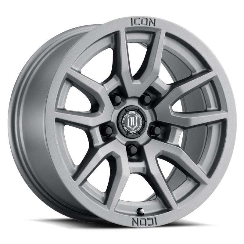 Universal Vector 5 17x8.5 5x150 25mm Offset 5.75" BS 110.1mm Bore Titanium Wheel | Dirty Garage