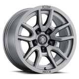 Universal Vector 5 17x8.5 5x150 25mm Offset 5.75" BS 110.1mm Bore Titanium Wheel | Dirty Garage