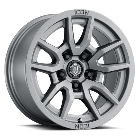Universal Vector 5 17x8.5 5x150 25mm Offset 5.75" BS 110.1mm Bore Titanium Wheel | Dirty Garage