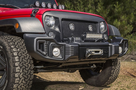 Rugged Ridge Spartacus Front Bumper Black 07-18 Jeep Wrangler - View 7 | Dirty Garage