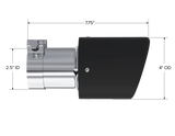 Universal Carbon Fiber Tip 4" OD 2.5" Inlet 7.7" L - View 5 | Dirty Garage