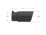 Universal 6" OD Dual Wall Angled 5" Inlet 12" Length Black Finish Tip - View 5 | Dirty Garage