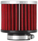 Universal 1.5in Flange ID x 3in OD x 2.5in H Chrome Finish Rubber Base Crankcase Vent Filter - View 4 | Dirty Garage