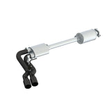2015-2020 F-150 Pre Axle 4" OD Dual Outlet 3" Black Coated Cat Back Exhaust - View 4 | Dirty Garage