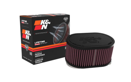 Universal 2-1/8in Dual FLG 6-1/4 X 4inOD 3inH Universal Clamp-On Air Filter - View 5 | Dirty Garage