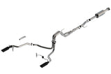 Borla F-150 2021 5.0L 4dr CC SB EC STB Lariat/KR/Platinm/LTD 3/2.25 SRE Cat-Back ATAK Black CHR Tips | Dirty Garage