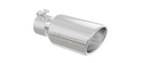 Universal Tip 4" OD 3" Inlet 10" Length Angled Rolled End T304 - View 3 | Dirty Garage