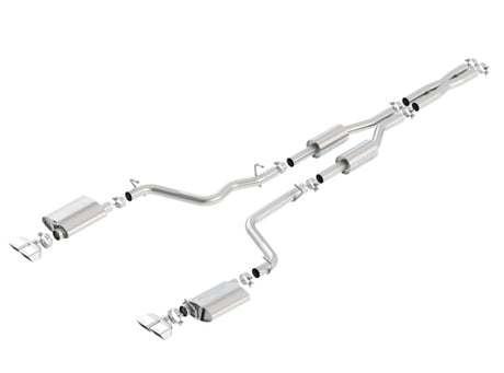 Borla 09-14 Dodge Challenger R/T 5.7L RWD 2Dr. Dual Rctgl. Angle S-Type CB Exhaust - Rear Split Exit - View 3 | Dirty Garage