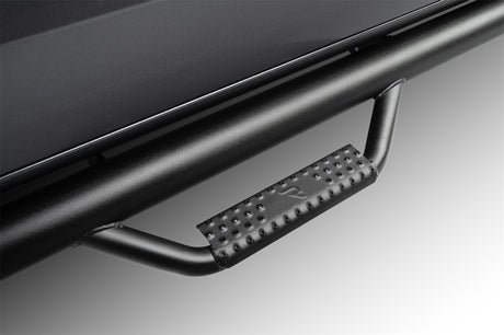 2007-2017 Tundra Double Cab 3" Textured Black Cab Length Nerf Bars - View 2 | Dirty Garage