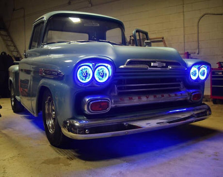 Universal Red Halo Pre-Installed Lights 5.75" Sealed Beam - View 9 | Dirty Garage