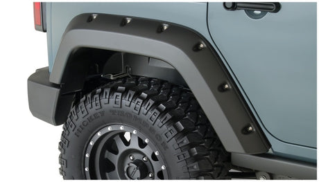 2007-2018 Wrangler Unlimited Pocket Style Fender Flares 2pc - Black | Dirty Garage