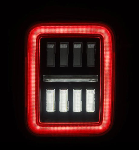 2019-2024 Gladiator Nova-Series Prismatic LED Tail Lights Alpha-Black - View 4 | Dirty Garage