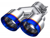 Universal Burnt End Tip 2.5" ID Dual 4" OD 9.55 Length Single Wall 304 Stainless Steel Pass Side - View 5 | Dirty Garage