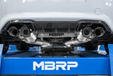 MBRP 18-22 BMW M2 Competition 3.0L T304 SS 3in Resonator-Back Exhaust Quad Rear w/ Carbon Fiber Tips - View 4 | Dirty Garage