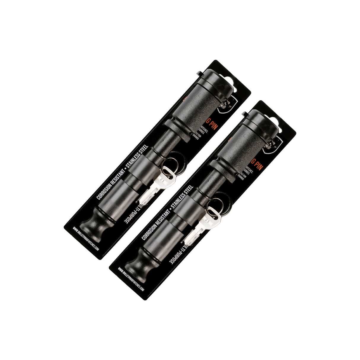 BulletProof Black Ops 5/8" Locking Pin, 2-Pack Keyed Alike (BLACKBPLP2)