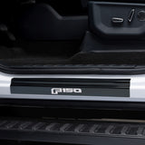 2015-2020 F-150 Super Crew Black Platinum Door Sills w/ F-150 Etchinng 4-Piece - View 3 | Dirty Garage