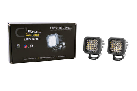 Universal Stage Series C1R White Flood Standard LED Pod Pair - View 2 | Dirty Garage