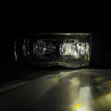 2002-2005 Ram HD Luxx-Series LED Projector Chrome Headlights Active Light Sequential Signal - View 4 | Dirty Garage