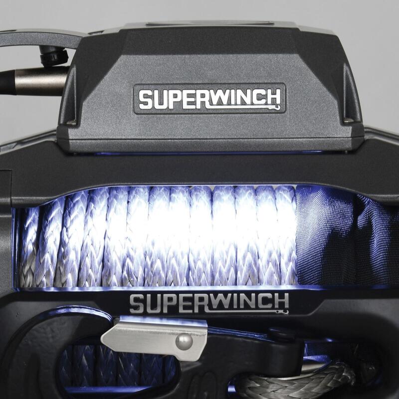 Universal 10k LB 12V SX10SR DC Graphite Synthetic Rope Winch - View 11 | Dirty Garage