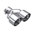 Universal T304 SS Dual Tip 4" OD 2.5" Inlet | Dirty Garage
