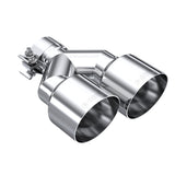 Universal T304 SS Dual Tip 4" OD 2.5" Inlet | Dirty Garage