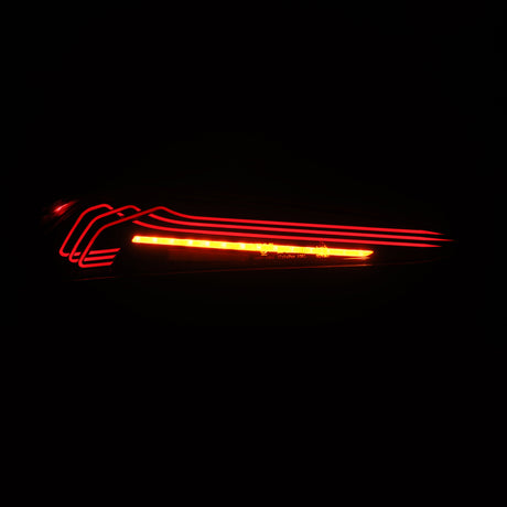 2020-2024 Supra Luxx-Series Laser Style LED Tail Lights Black Red - View 5 | Dirty Garage