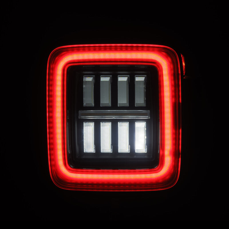 2018-2023 Wrangler JL Nova-Series Prismatic LED Tail Lights Alpha-Black - View 5 | Dirty Garage